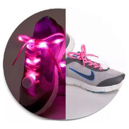1 paire x lacets LED 2 en 1 : 8 coloris