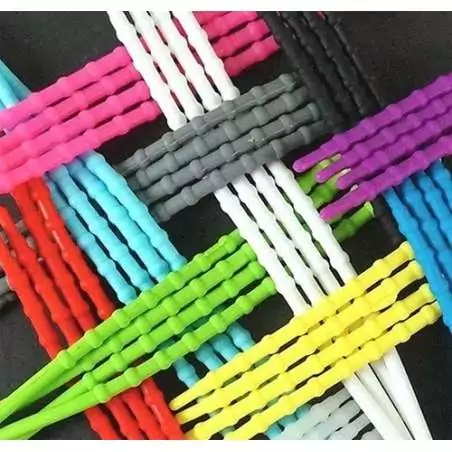 Lacets sans noeud silicone autobloquants pour vos chaussures de spost Lacets sans noeud silicone autobloquants pour vos chaussures de spost