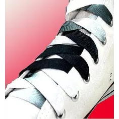 Lacets dégradés noirs pour vos chaussures