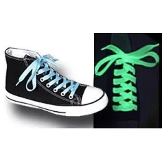 Lacets plats phosphorescents pour vos chaussures