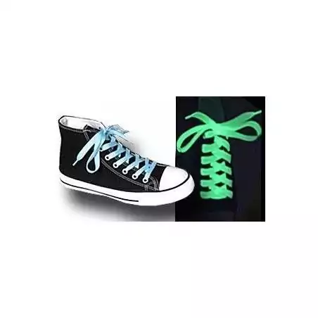 Lacets plats phosphorescents pour vos chaussures