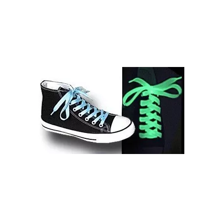 Lacets plats phosphorescents pour vos chaussures
