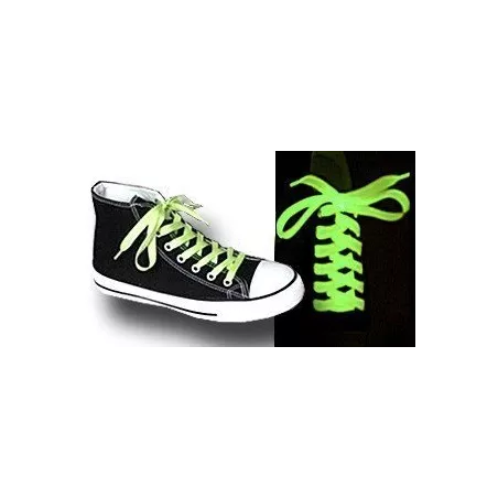 Lacets plats phosphorescents pour vos chaussures