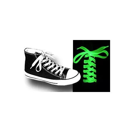 Lacets plats phosphorescents pour vos chaussures